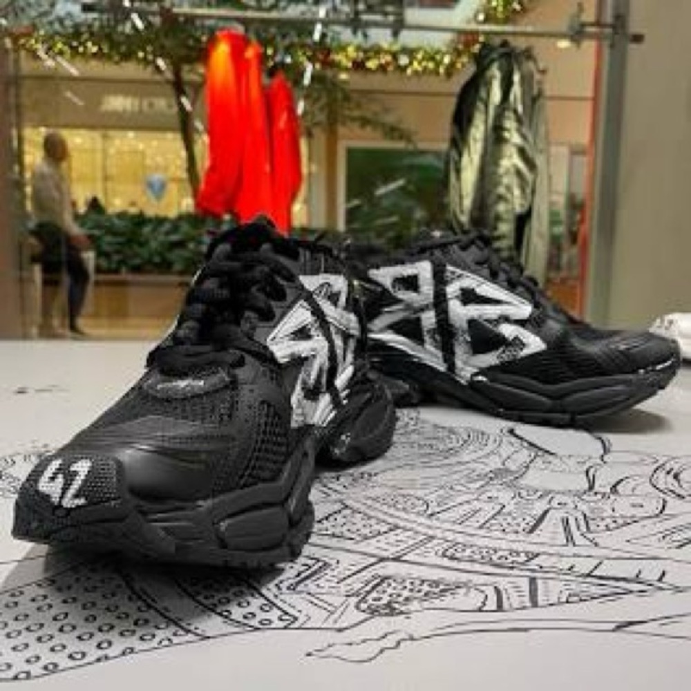 Black and White Athletic Sneakers